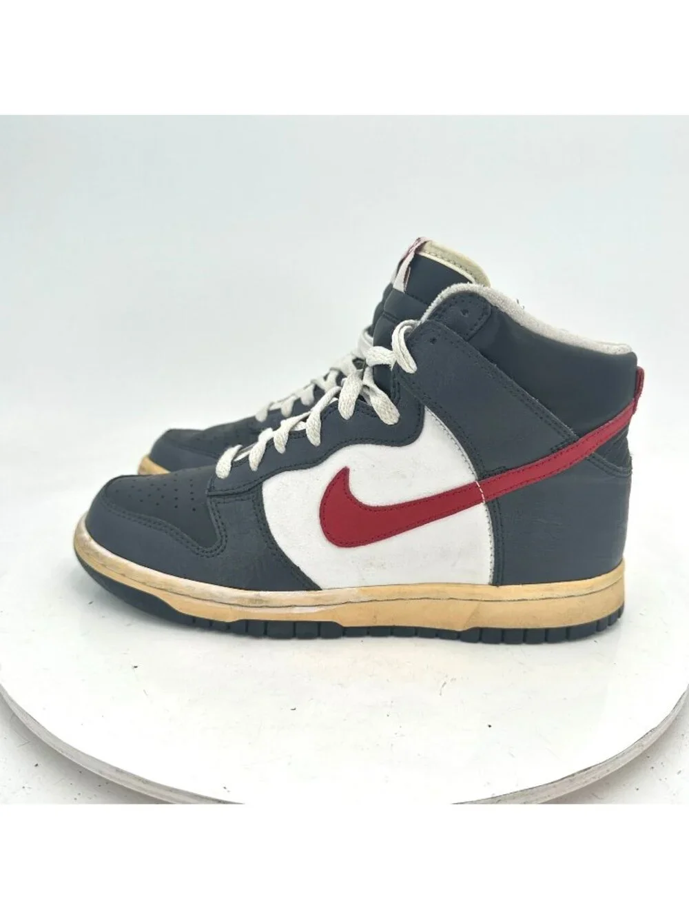Nike Dunk High Youth Size 5Y Women 6.5 308319-061 Black Varisty Red Shoes